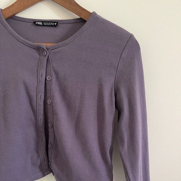 Zara Ribbed Cropped Long Sleeve - Picture 2 of 3